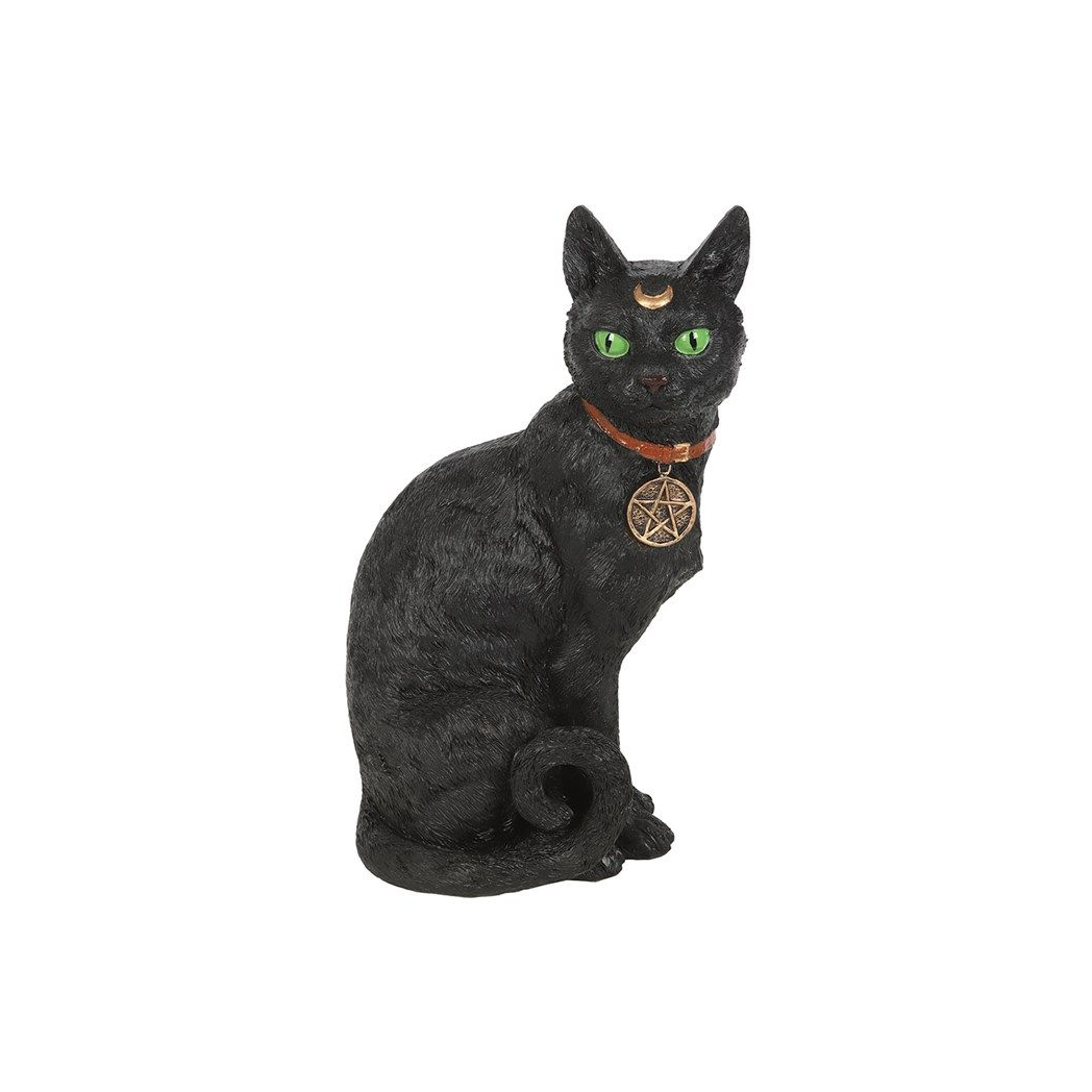 Sitting Black Cat Figurine