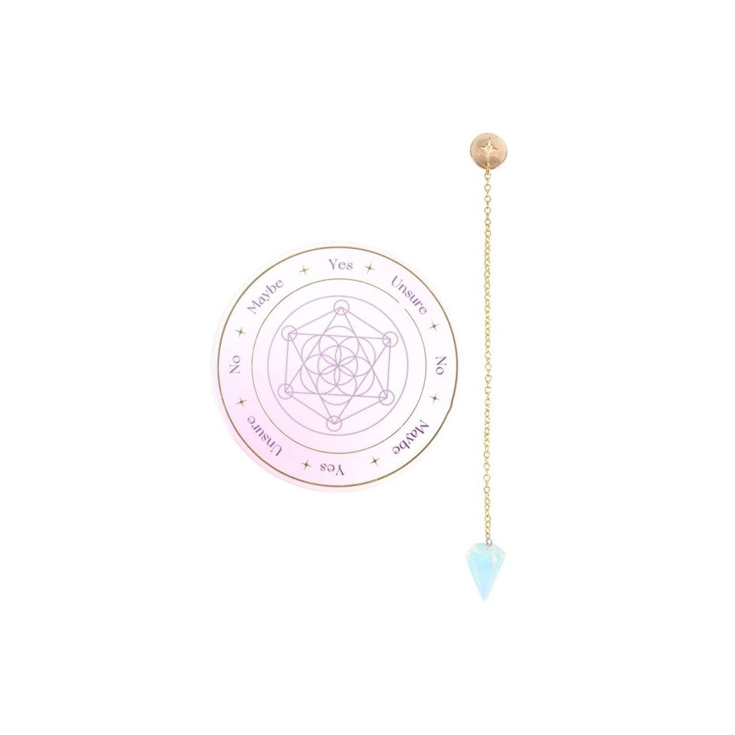 Opalite Pendulum Divination Kit